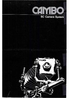 Cambo Cambo SC System Cameras manual. Camera Instructions.
